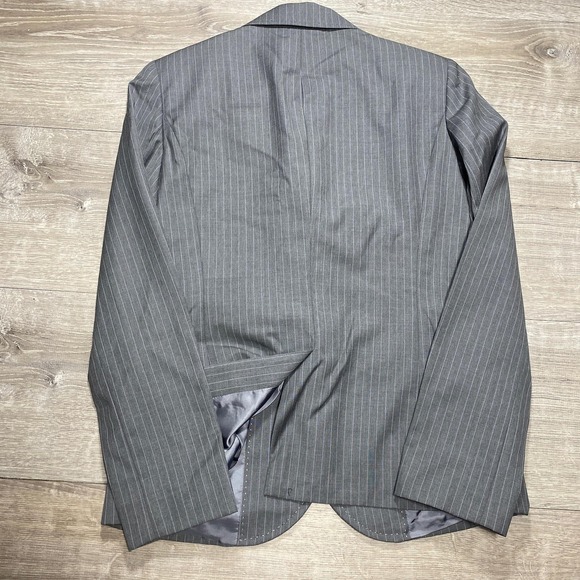 Brooks Brothers Blazer Womens 6 Gray Pinstripe Super 110s Wool Italy Jacket - Picture 7 of 13